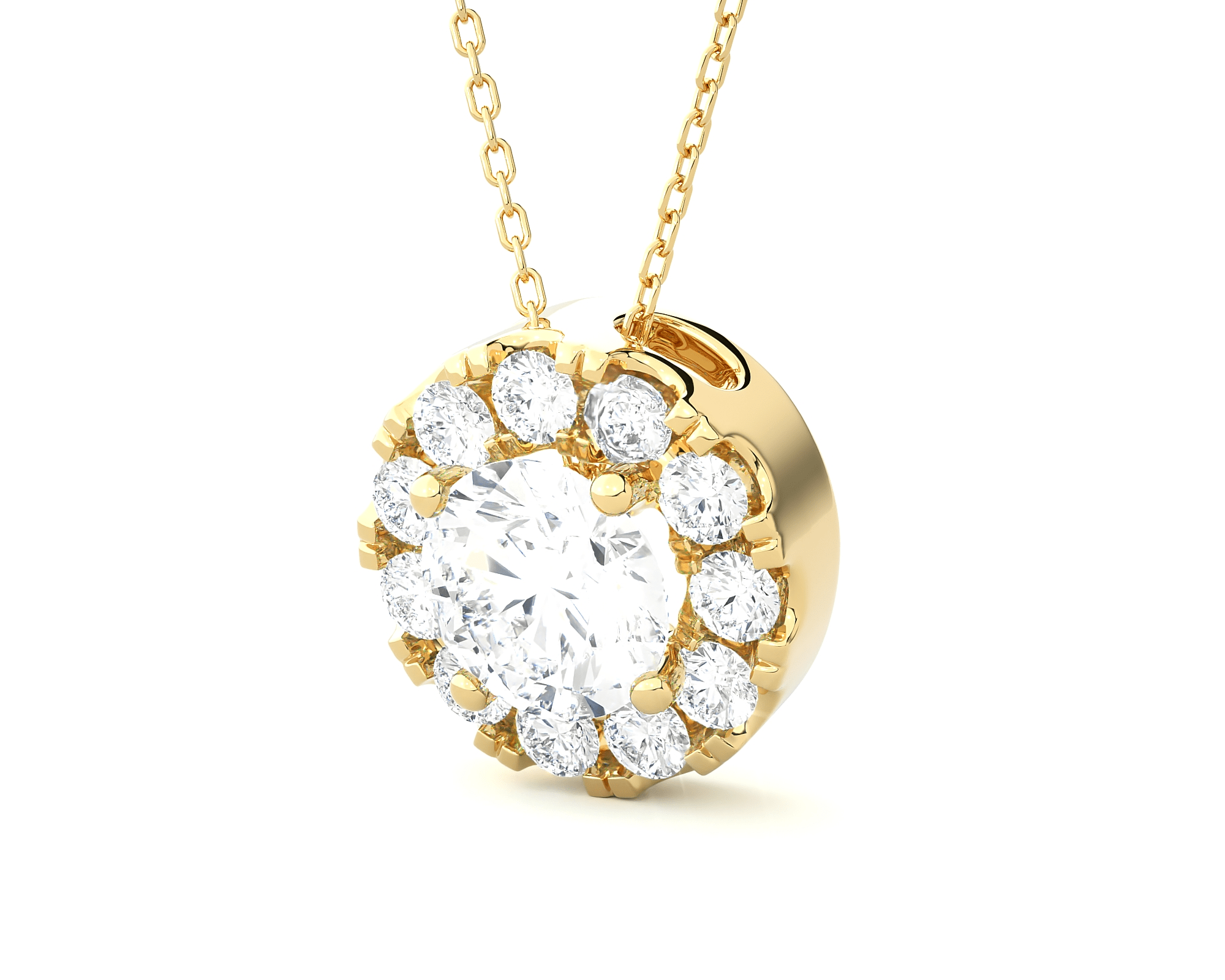 1 7/8  ctw Round Lab Grown Diamond Solitaire Pendant