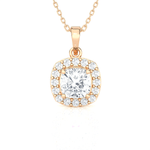 1 1/2  ctw Cushion-Cut Lab Grown Diamond Solitaire Pendant