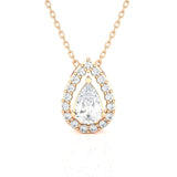 Pear-Shaped Lab Grown Diamond Solitaire Pendant