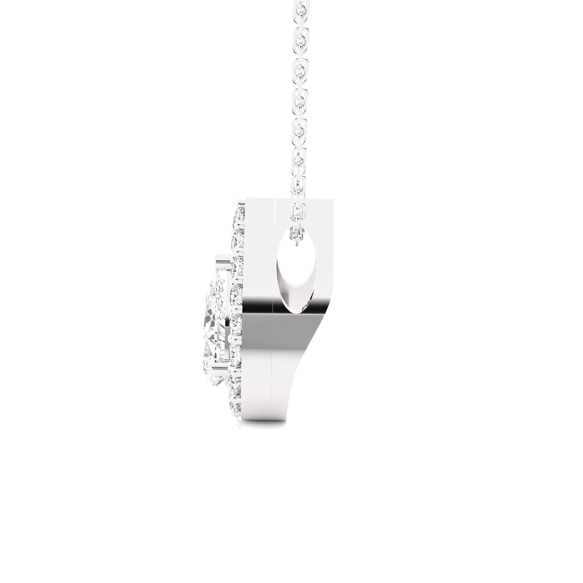 Pear-Shaped Lab Grown Diamond Solitaire Pendant