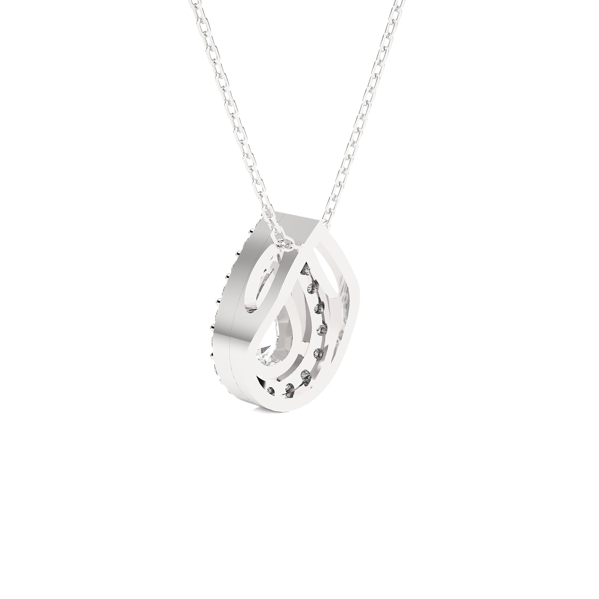 Pear-Shaped Lab Grown Diamond Solitaire Pendant