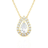Pear-Shaped Lab Grown Diamond Solitaire Pendant