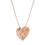 1/8  ctw Round Lab Grown Diamond Heart Pendant
