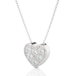 1/8  ctw Round Lab Grown Diamond Heart Pendant