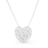 1/8  ctw Round Lab Grown Diamond Heart Pendant