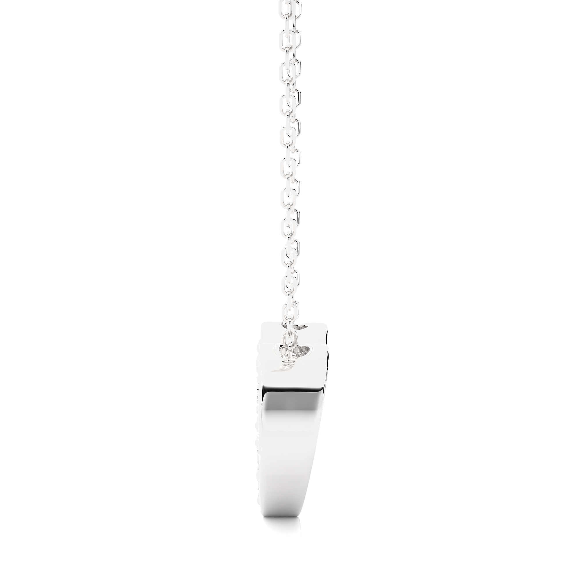 1/8  ctw Round Lab Grown Diamond Heart Pendant