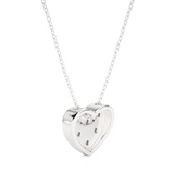 1/8  ctw Round Lab Grown Diamond Heart Pendant