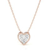 1/4  ctw Round Lab Grown Diamond Heart Pendant