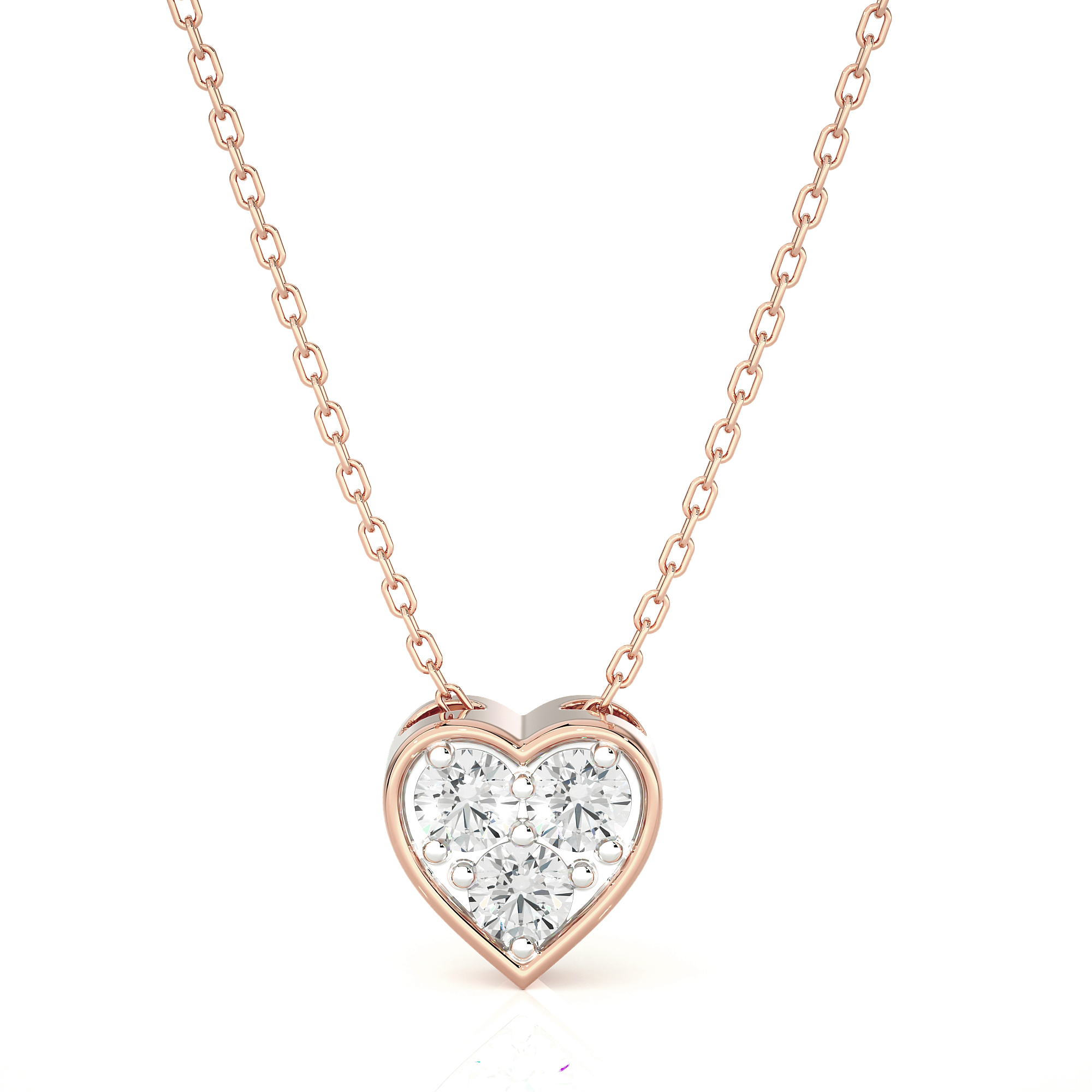 1/4  ctw Round Lab Grown Diamond Heart Pendant
