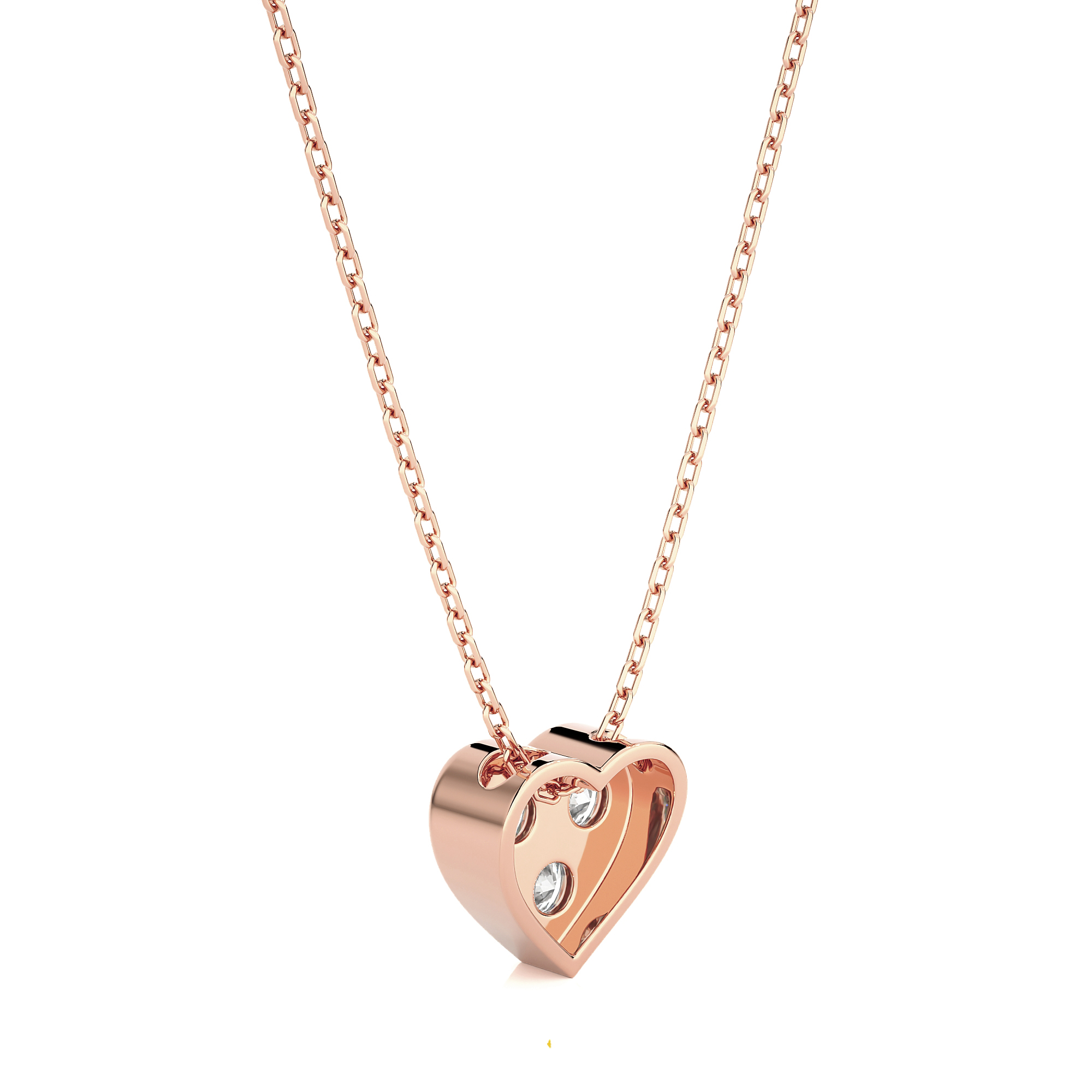 1/4  ctw Round Lab Grown Diamond Heart Pendant