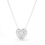 1/4  ctw Round Lab Grown Diamond Heart Pendant