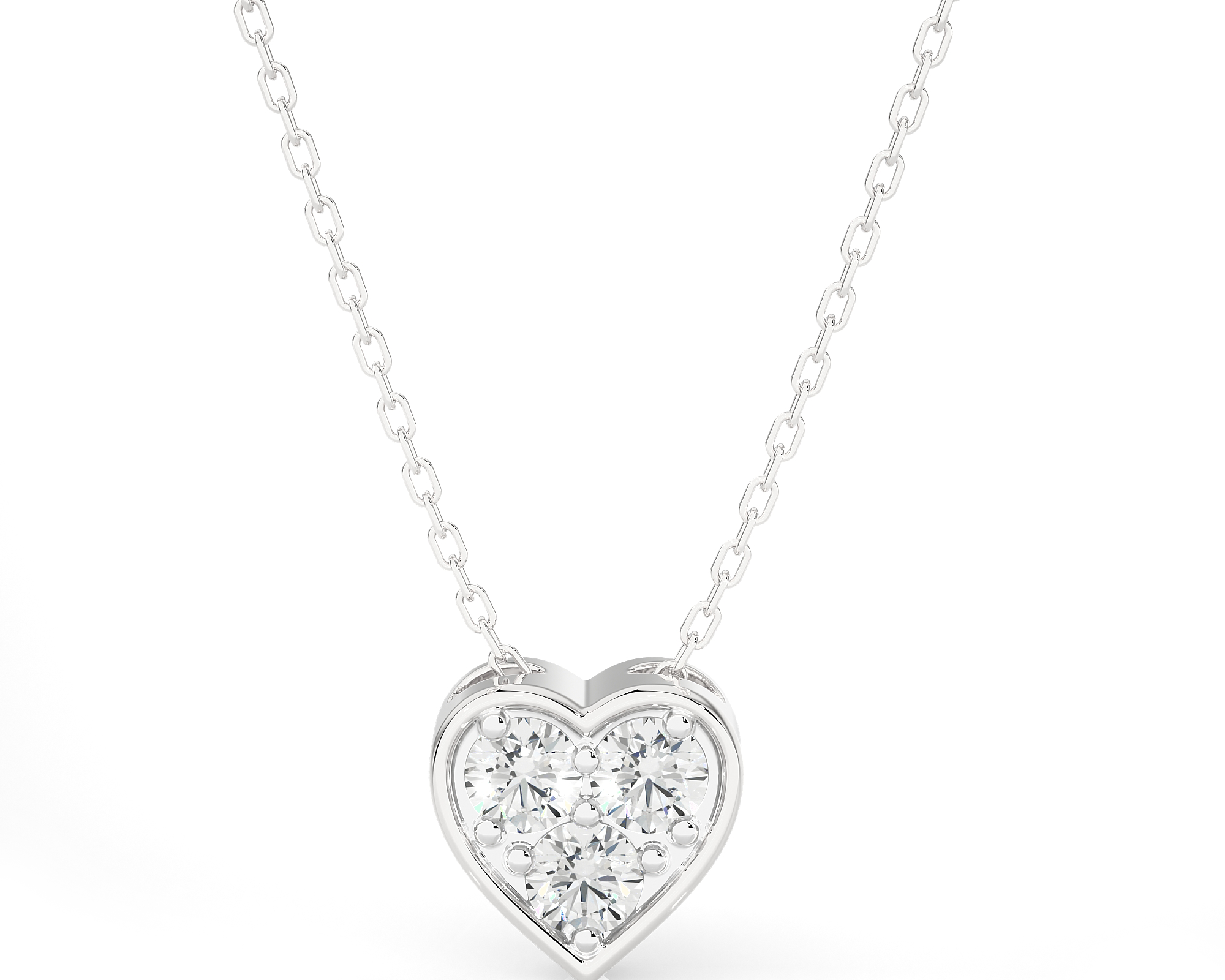 1/4  ctw Round Lab Grown Diamond Heart Pendant