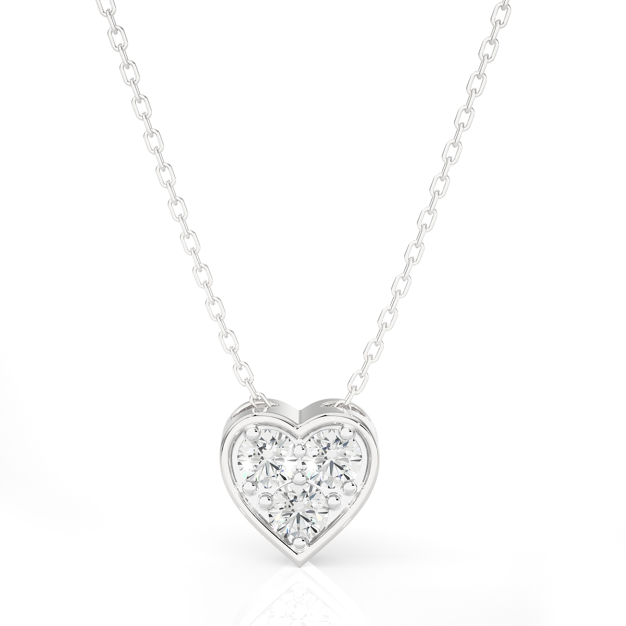 1/4  ctw Round Lab Grown Diamond Heart Pendant