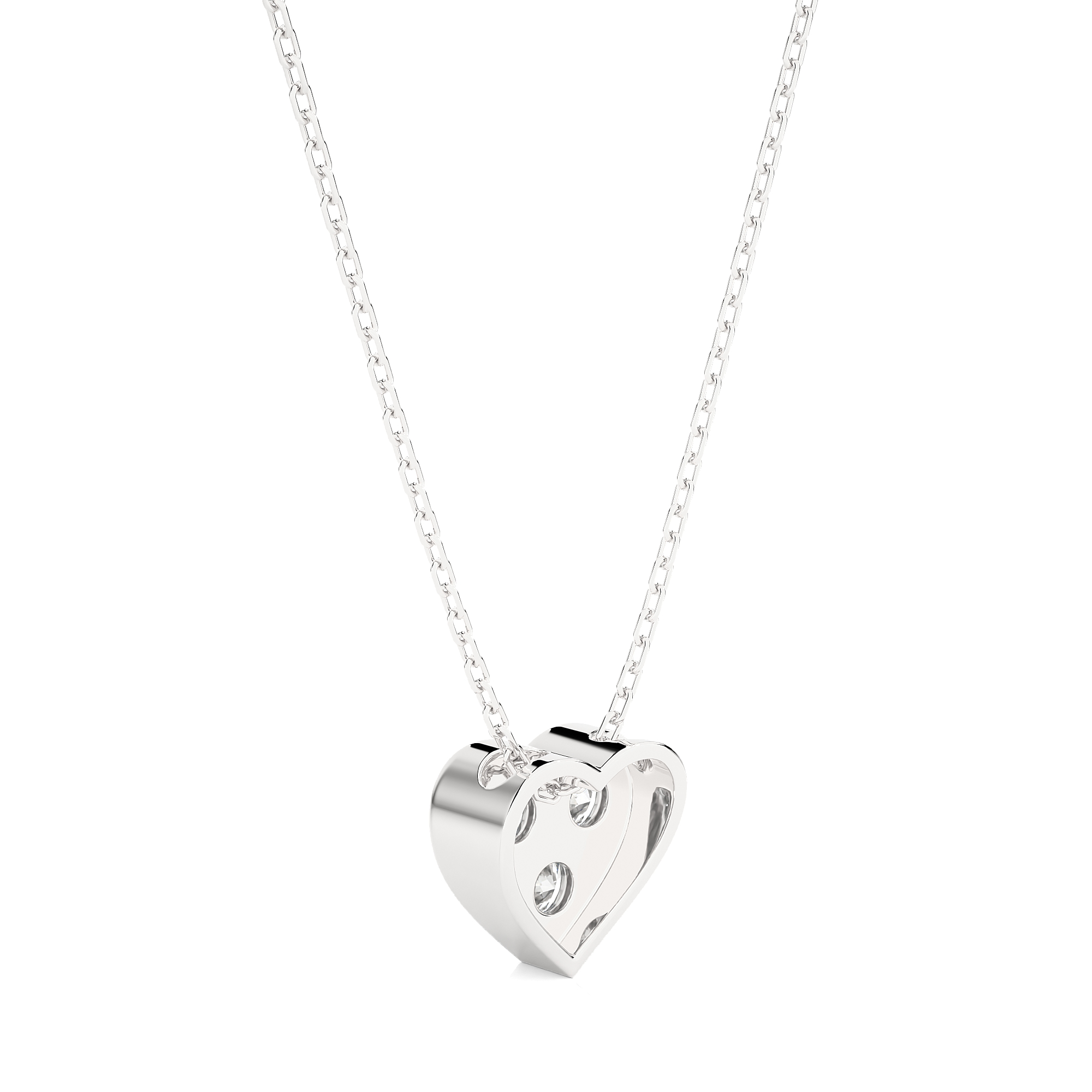 1/4  ctw Round Lab Grown Diamond Heart Pendant