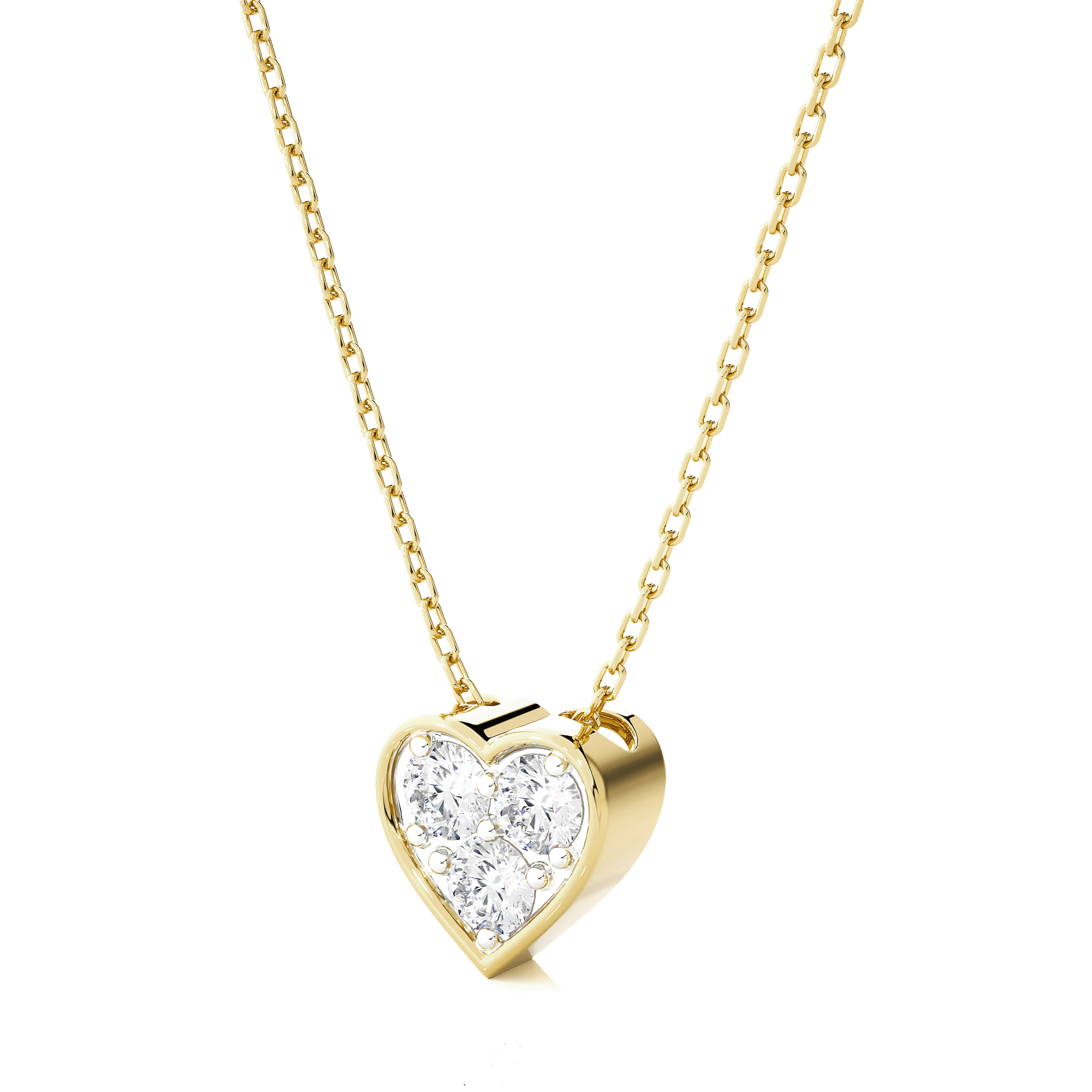 1/4  ctw Round Lab Grown Diamond Heart Pendant