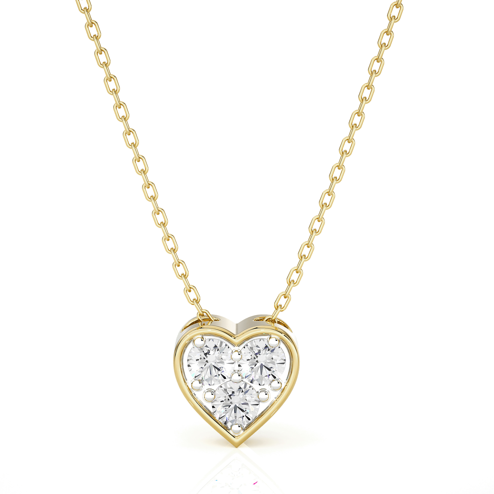 1/4  ctw Round Lab Grown Diamond Heart Pendant