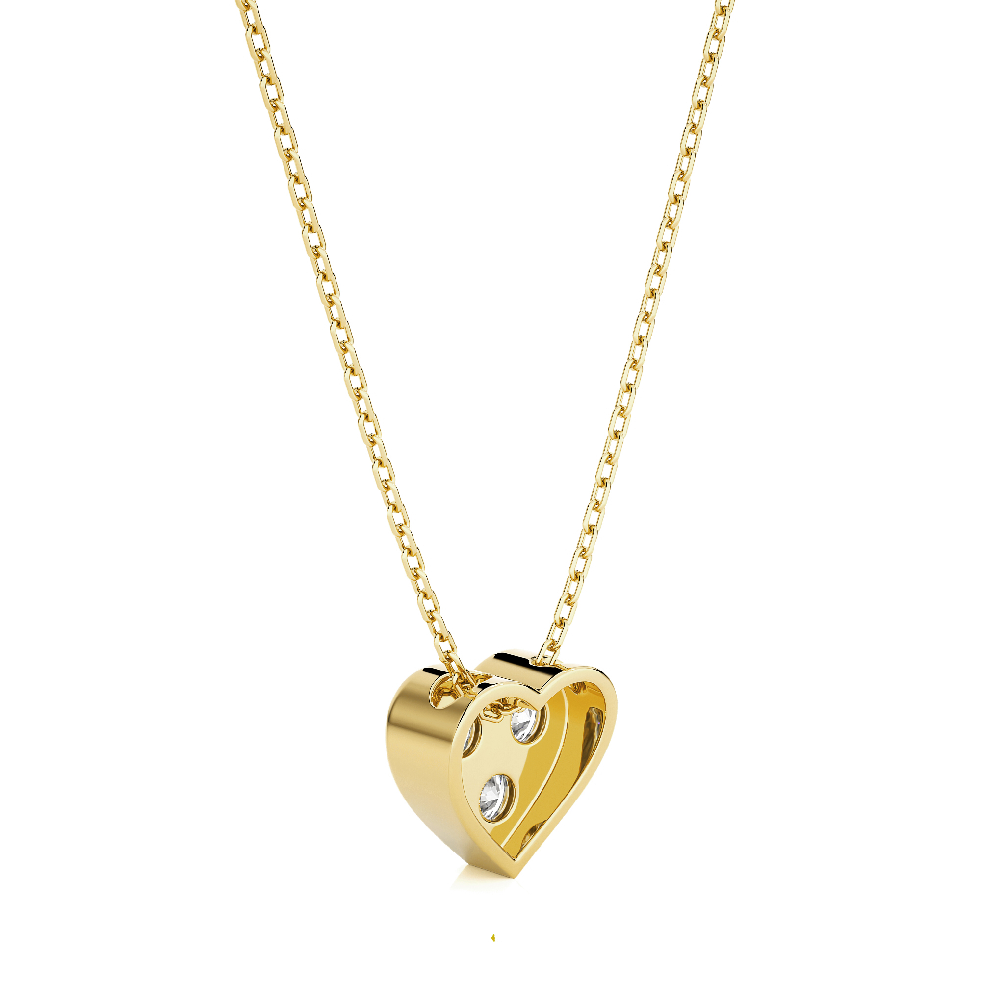 1/4  ctw Round Lab Grown Diamond Heart Pendant