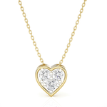 Round Lab Grown Diamond Heart Pendant