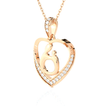 1/8  ctw Round Lab Grown Diamond Heart Pendant