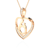 1/8  ctw Round Lab Grown Diamond Heart Pendant