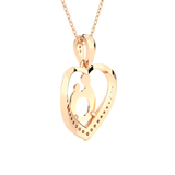 1/8  ctw Round Lab Grown Diamond Heart Pendant