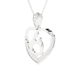1/8  ctw Round Lab Grown Diamond Heart Pendant