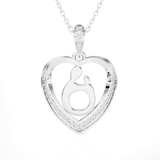 1/8  ctw Round Lab Grown Diamond Heart Pendant