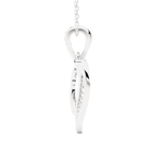 1/8  ctw Round Lab Grown Diamond Heart Pendant