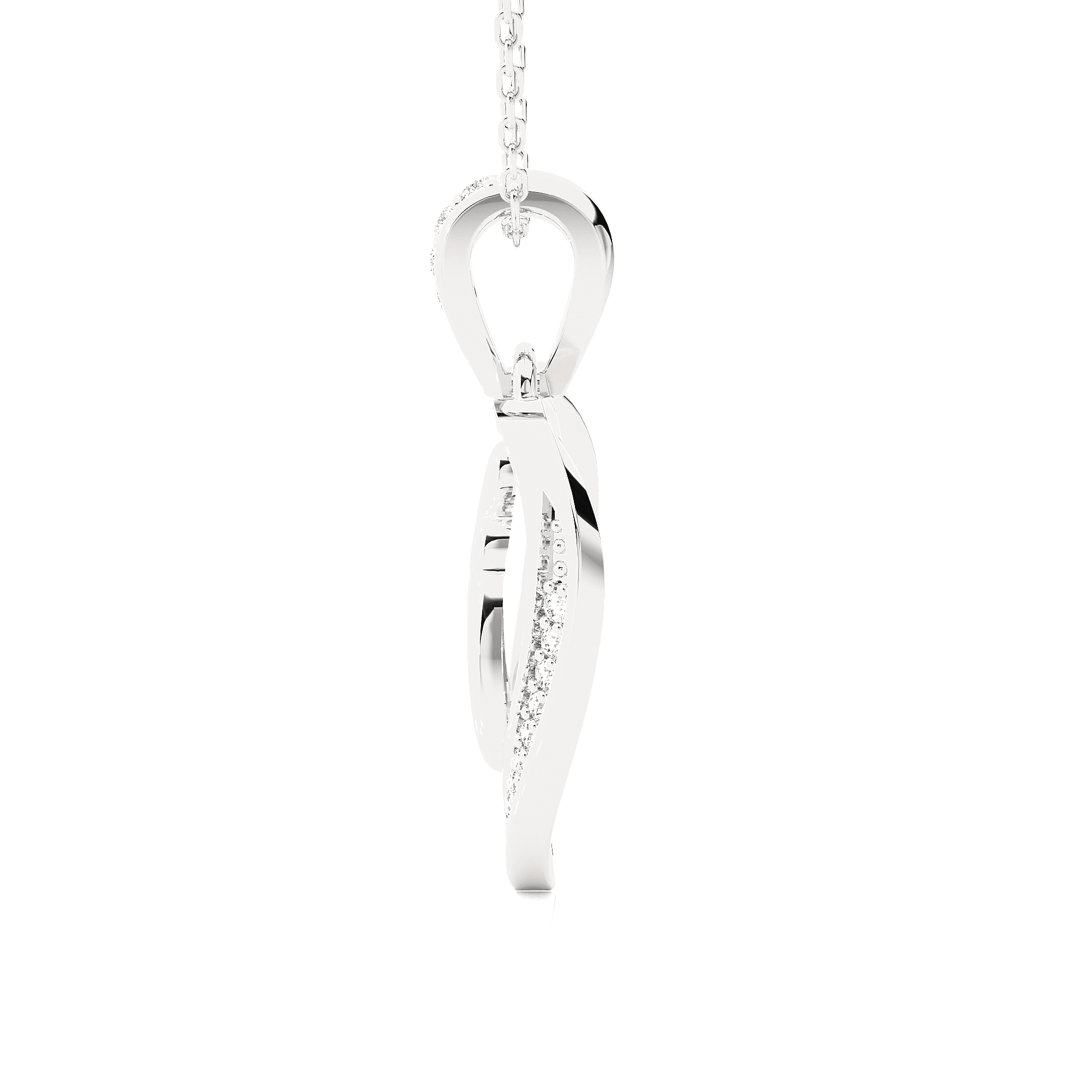 1/8  ctw Round Lab Grown Diamond Heart Pendant