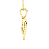 1/8  ctw Round Lab Grown Diamond Heart Pendant