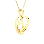 1/8  ctw Round Lab Grown Diamond Heart Pendant