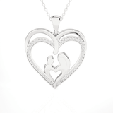 1/6  ctw Round Lab Grown Diamond Heart Pendant