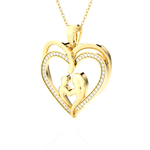 1/6  ctw Round Lab Grown Diamond Heart Pendant