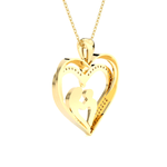 1/6  ctw Round Lab Grown Diamond Heart Pendant