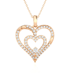 4 5/8  ctw Round Lab Grown Diamond Heart Pendant