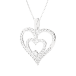 4 5/8  ctw Round Lab Grown Diamond Heart Pendant