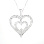 4 5/8  ctw Round Lab Grown Diamond Heart Pendant