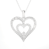 4 5/8  ctw Round Lab Grown Diamond Heart Pendant