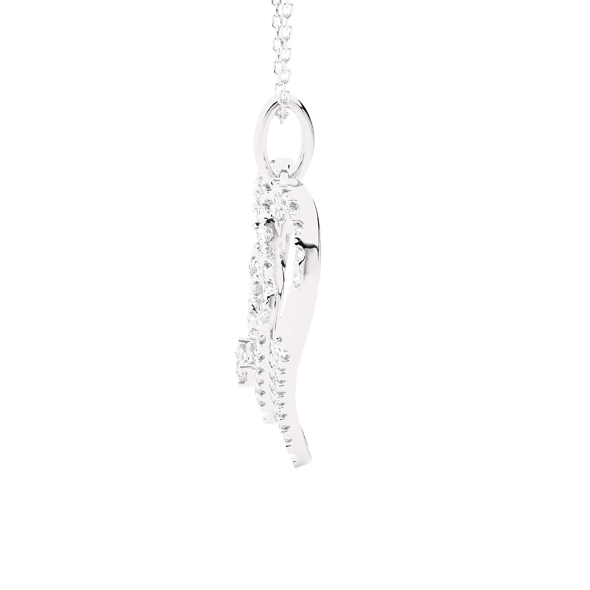 4 5/8  ctw Round Lab Grown Diamond Heart Pendant