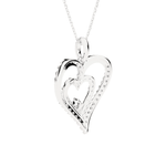 4 5/8  ctw Round Lab Grown Diamond Heart Pendant