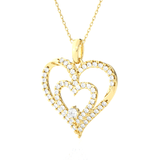 4 5/8  ctw Round Lab Grown Diamond Heart Pendant