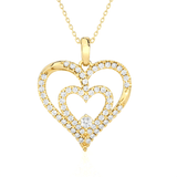 4 5/8  ctw Round Lab Grown Diamond Heart Pendant