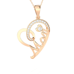 1/4  ctw Round Lab Grown Diamond Heart Pendant