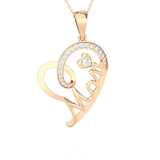 1/4  ctw Round Lab Grown Diamond Heart Pendant