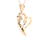 1/4  ctw Round Lab Grown Diamond Heart Pendant
