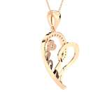 1/4  ctw Round Lab Grown Diamond Heart Pendant