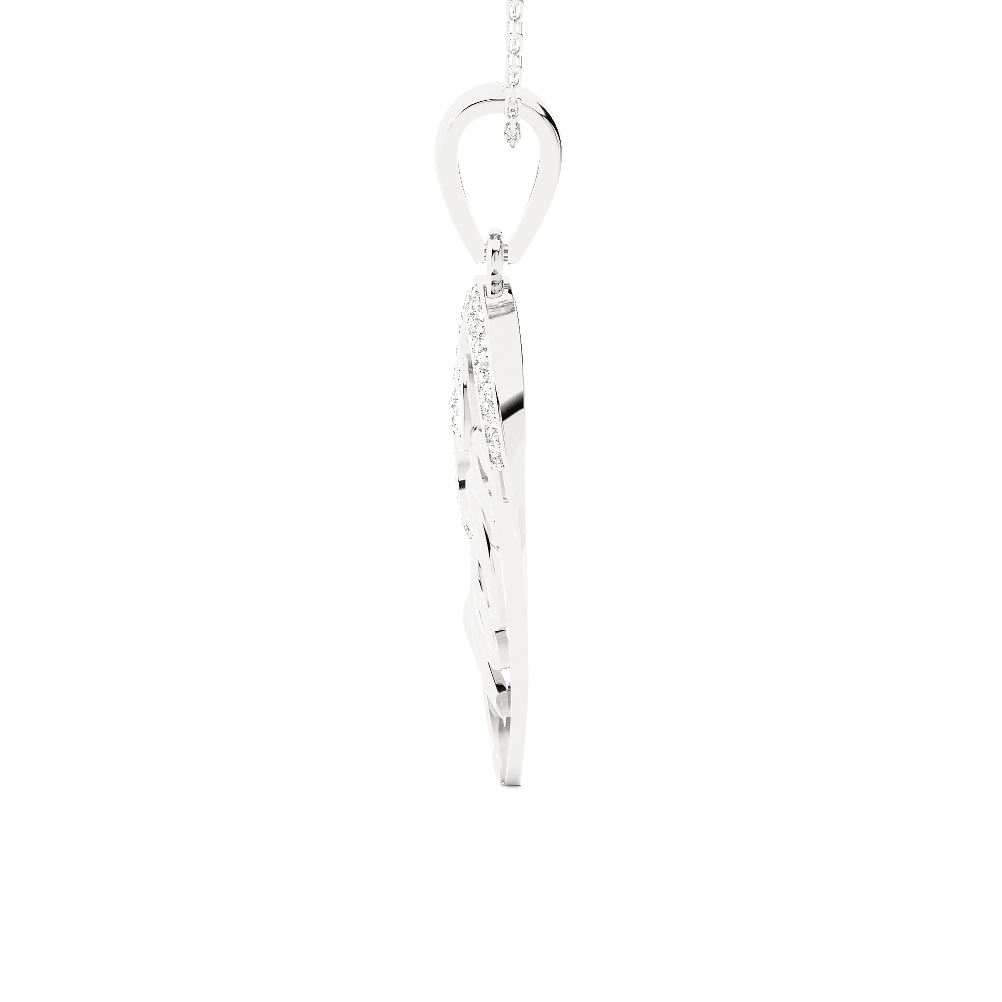 1/4  ctw Round Lab Grown Diamond Heart Pendant
