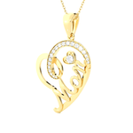 1/4  ctw Round Lab Grown Diamond Heart Pendant