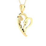 1/4  ctw Round Lab Grown Diamond Heart Pendant