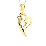 1/4  ctw Round Lab Grown Diamond Heart Pendant